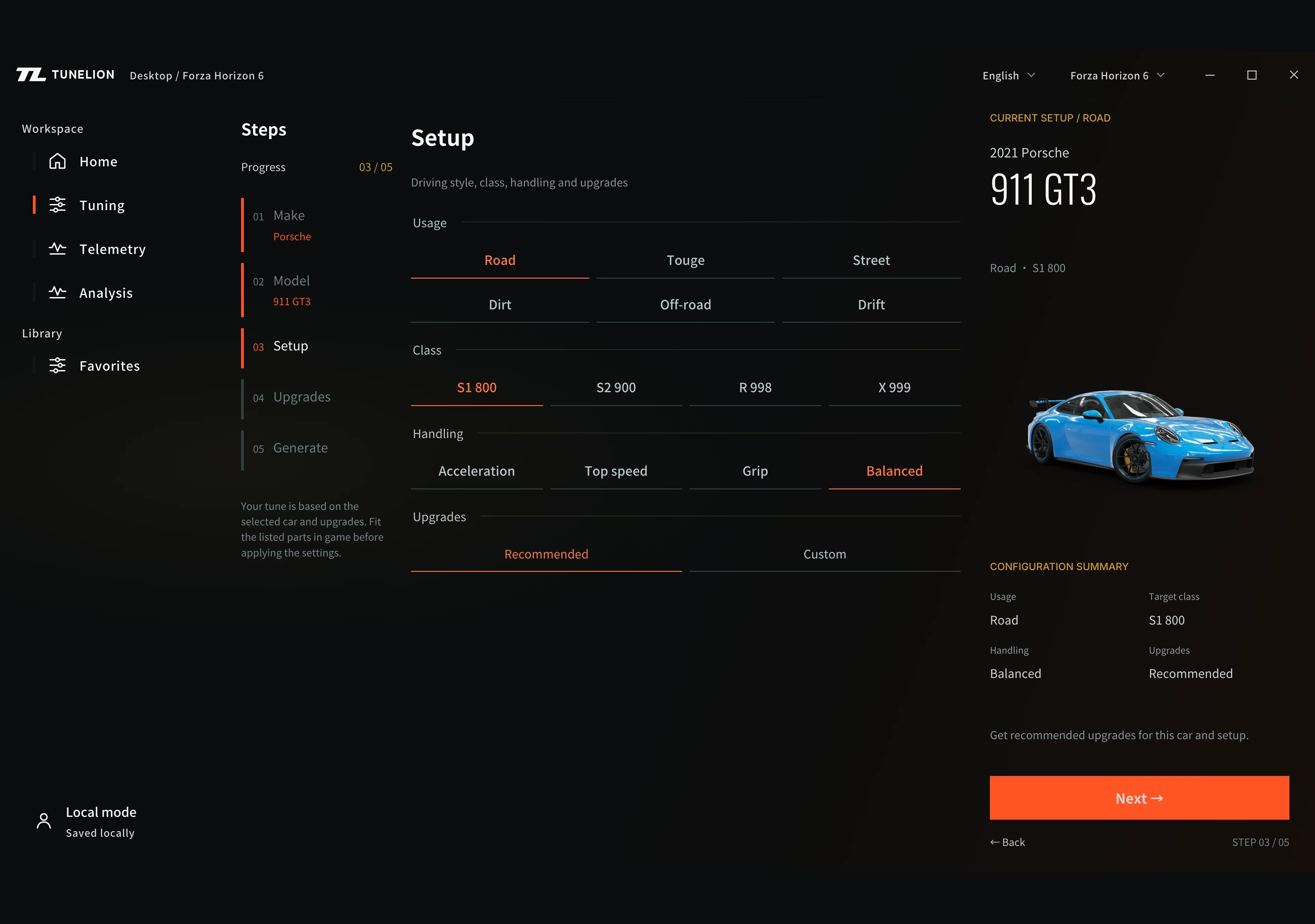 Car configuration
